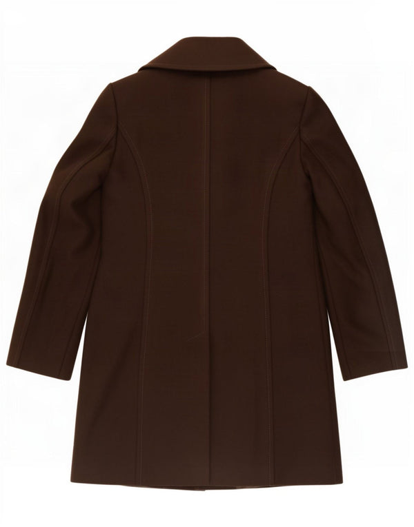 Benetton Womens Overcoat IT 46 Large Brown Wool