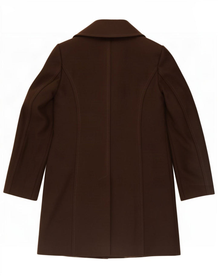 Benetton Womens Overcoat IT 46 Large Brown Wool
