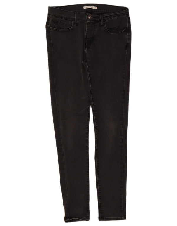 Levi's Womens 710 Super Skinny Jeans W30 L30 Black Cotton