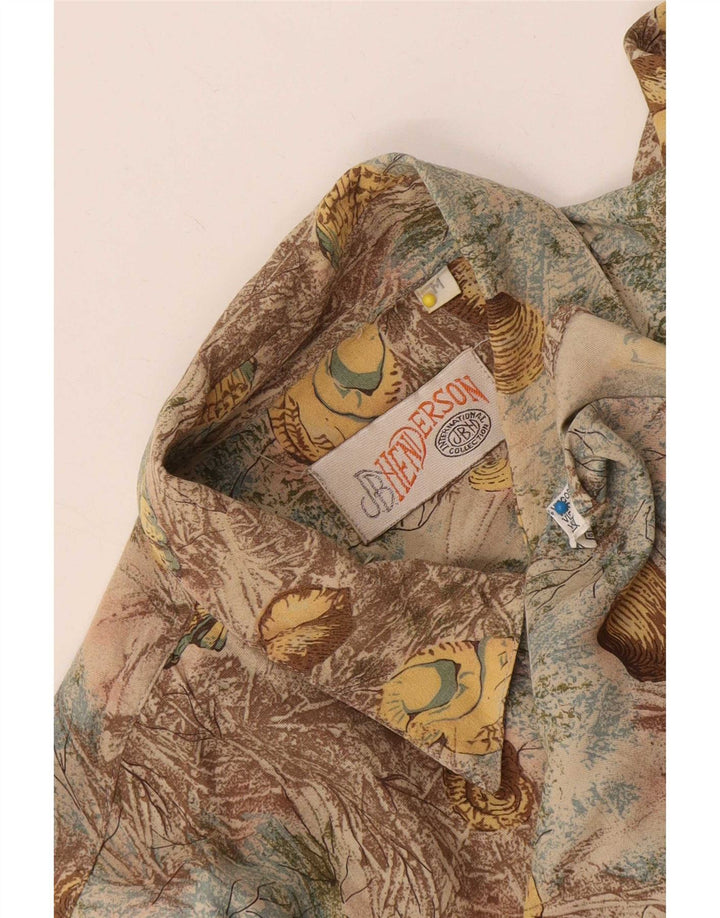 Vintage Mens Graphic Short Sleeve Shirt Medium Multicoloured Butterfly