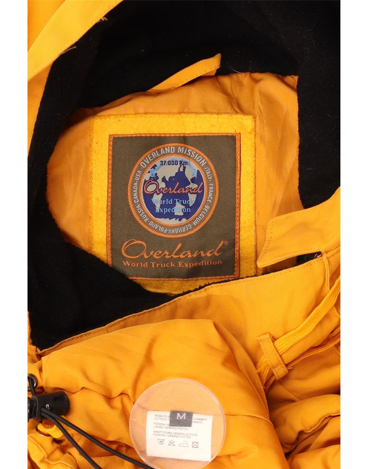 Overland Mens Hooded Anorak Ski Jacket UK 38 Medium Orange Polyester