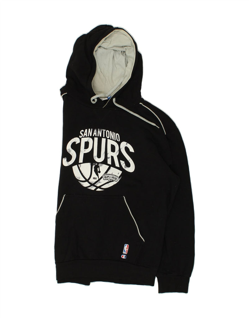 CHAMPION Mens San Antonio Spurs Graphic Hoodie Jumper XL Black Cotton | Vintage Champion | Thrift | Second-Hand Champion | Used Clothing | Messina Hembry 