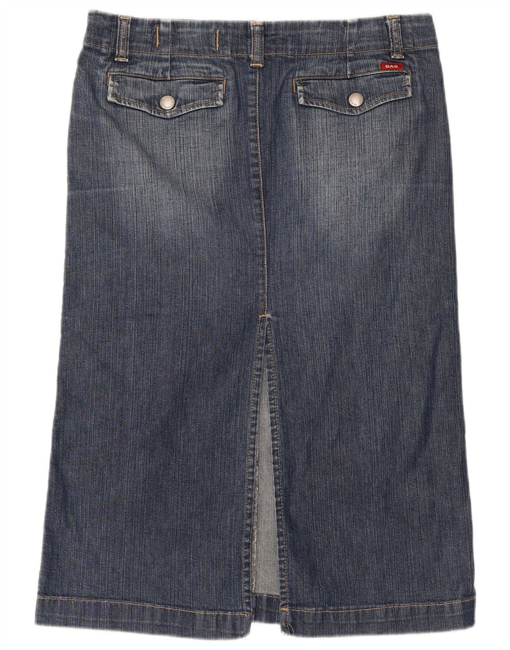 GAS Womens High Waist Denim Skirt Small W32  Blue