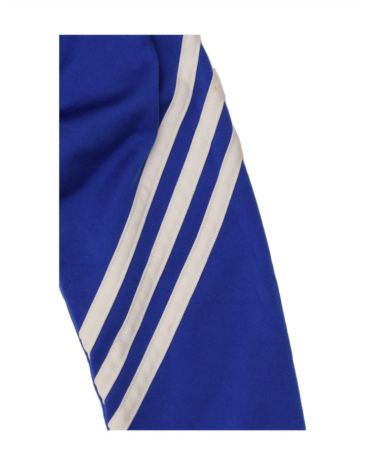 ADIDAS Boys Tracksuit Top Jacket 9-10 Years Medium Blue Colourblock Vintage Adidas and Second-Hand Adidas from Messina Hembry 