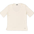 PERTE BY KRIZIA Womens T-Shirt Top UK 14 Medium White Acetate | Vintage Perte by Krizia | Thrift | Second-Hand Perte by Krizia | Used Clothing | Messina Hembry 