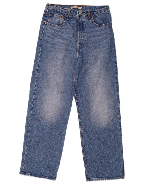 Levi's Womens Ribcage Straight Jeans W28 L27 Blue Cotton