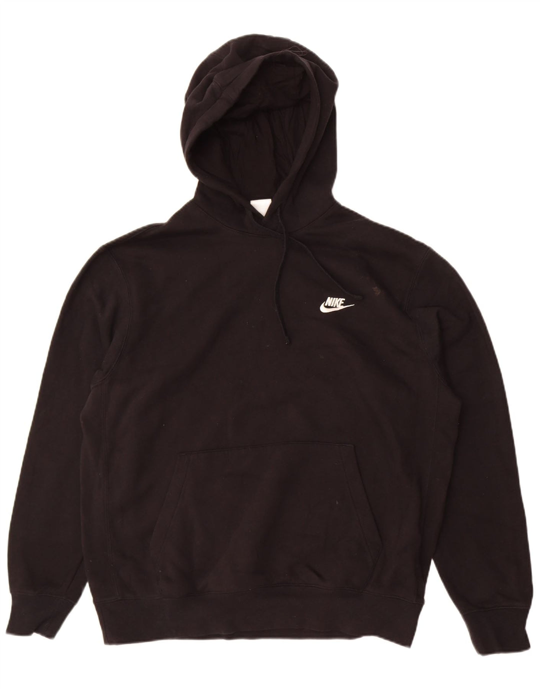 Nike Mens Hoodie Jumper Large Black Cotton