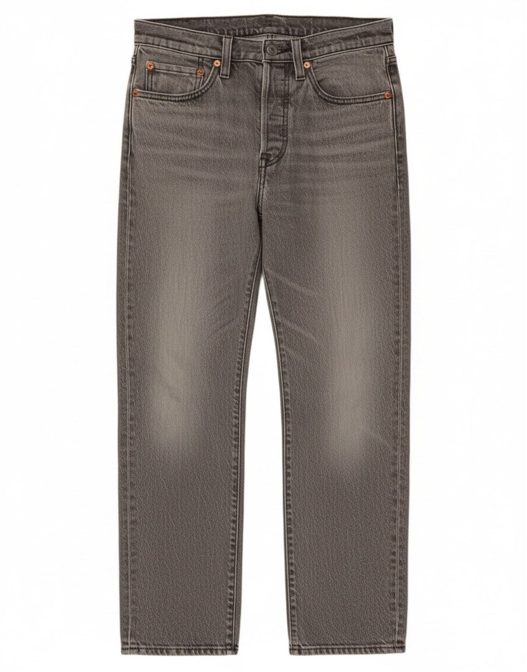 Levi's Womens 501 Straight Jeans W27 L28 Grey Cotton