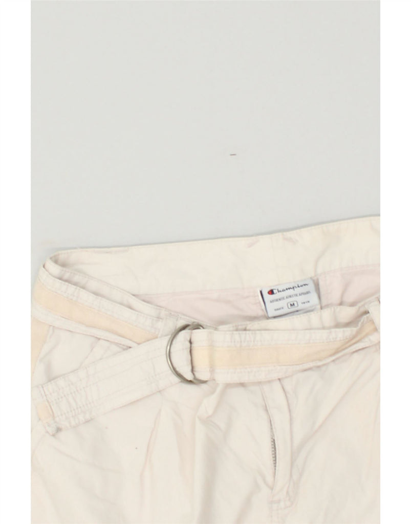 CHAMPION Womens Chino Shorts Medium W30 Off White Cotton | Vintage Champion | Thrift | Second-Hand Champion | Used Clothing | Messina Hembry 