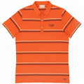 Lotto Mens Polo Shirt Large Orange Striped