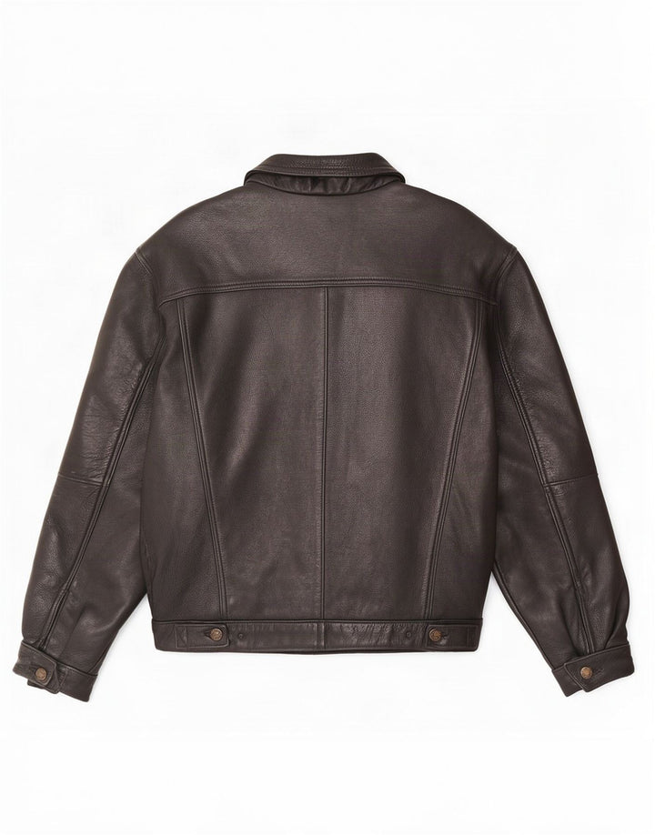 Vintage Mens Leather Jacket UK 38 Medium Black