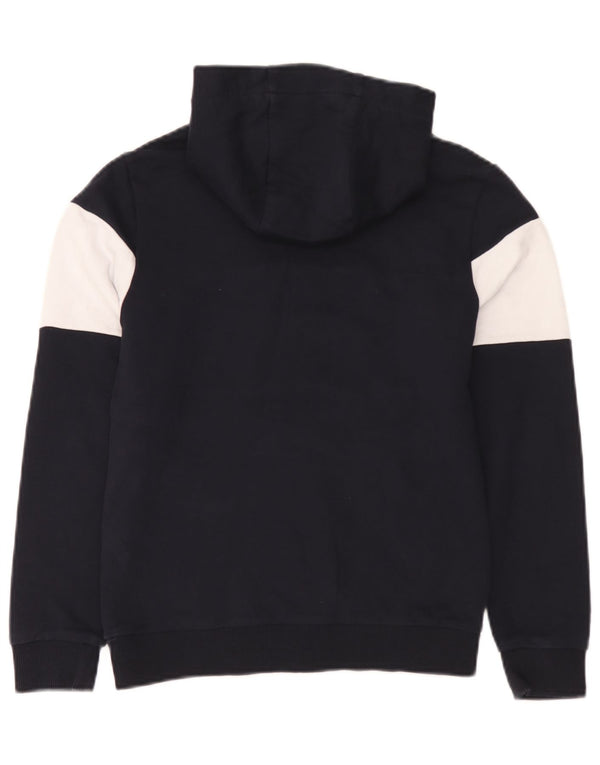 Tommy Hilfiger Boys Graphic Hoodie Jumper 11-12 Years Navy Blue Colourblock