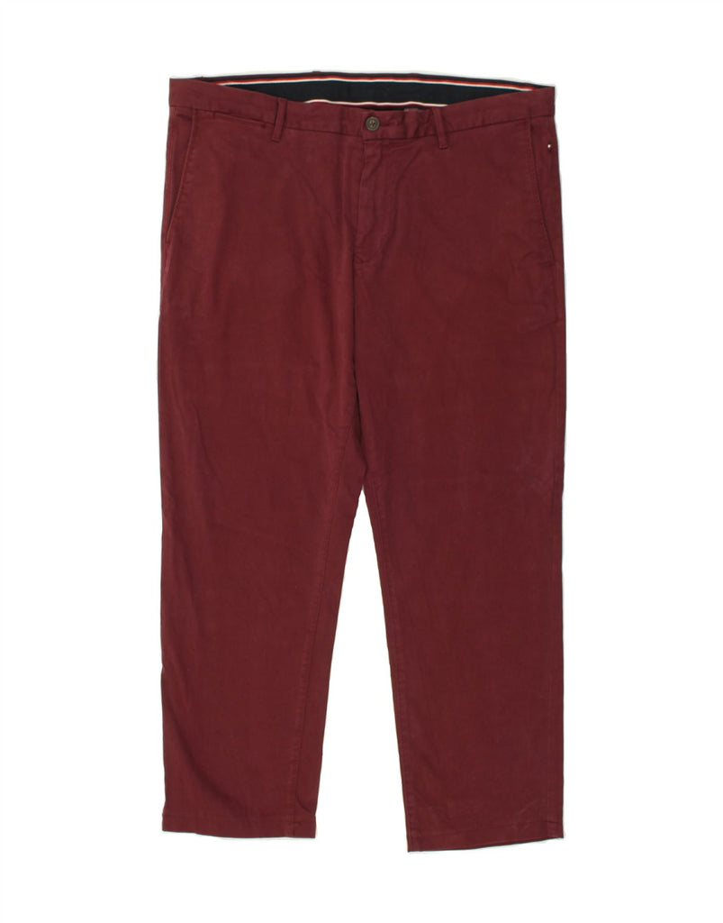 TOMMY HILFIGER Mens Slim Chino Trousers W38 L27  Burgundy Cotton | Vintage Tommy Hilfiger | Thrift | Second-Hand Tommy Hilfiger | Used Clothing | Messina Hembry 