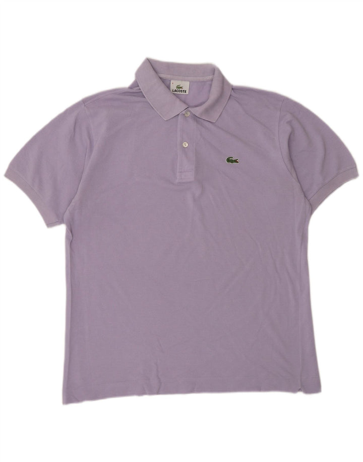 Lacoste Mens Polo Shirt Size 4 Medium Purple Cotton