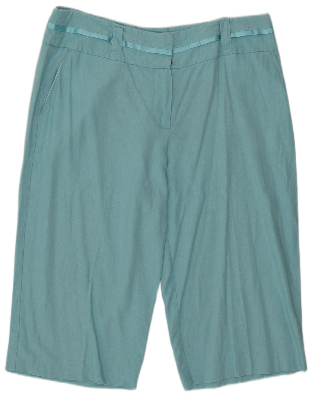 Marks & Spencer Womens Bermuda Chino Shorts UK 16 Large W34 Turquoise