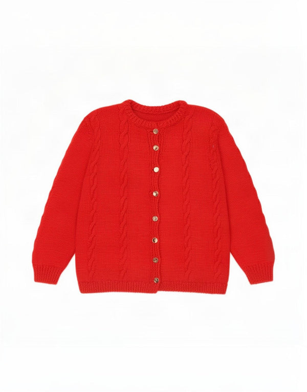 Vintage Womens Cardigan Sweater UK 16 Large Red