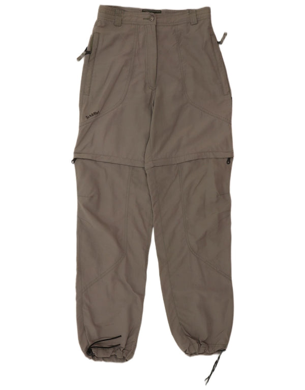 SCHOFFEL Womens Tapered Casual Trousers UK 12 Medium W28 L32 Grey