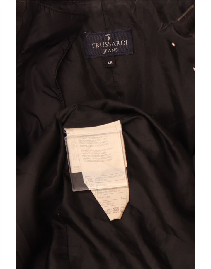 TRUSSARDI JEANS Womens Padded Coat IT 48 XL Black Polyamide