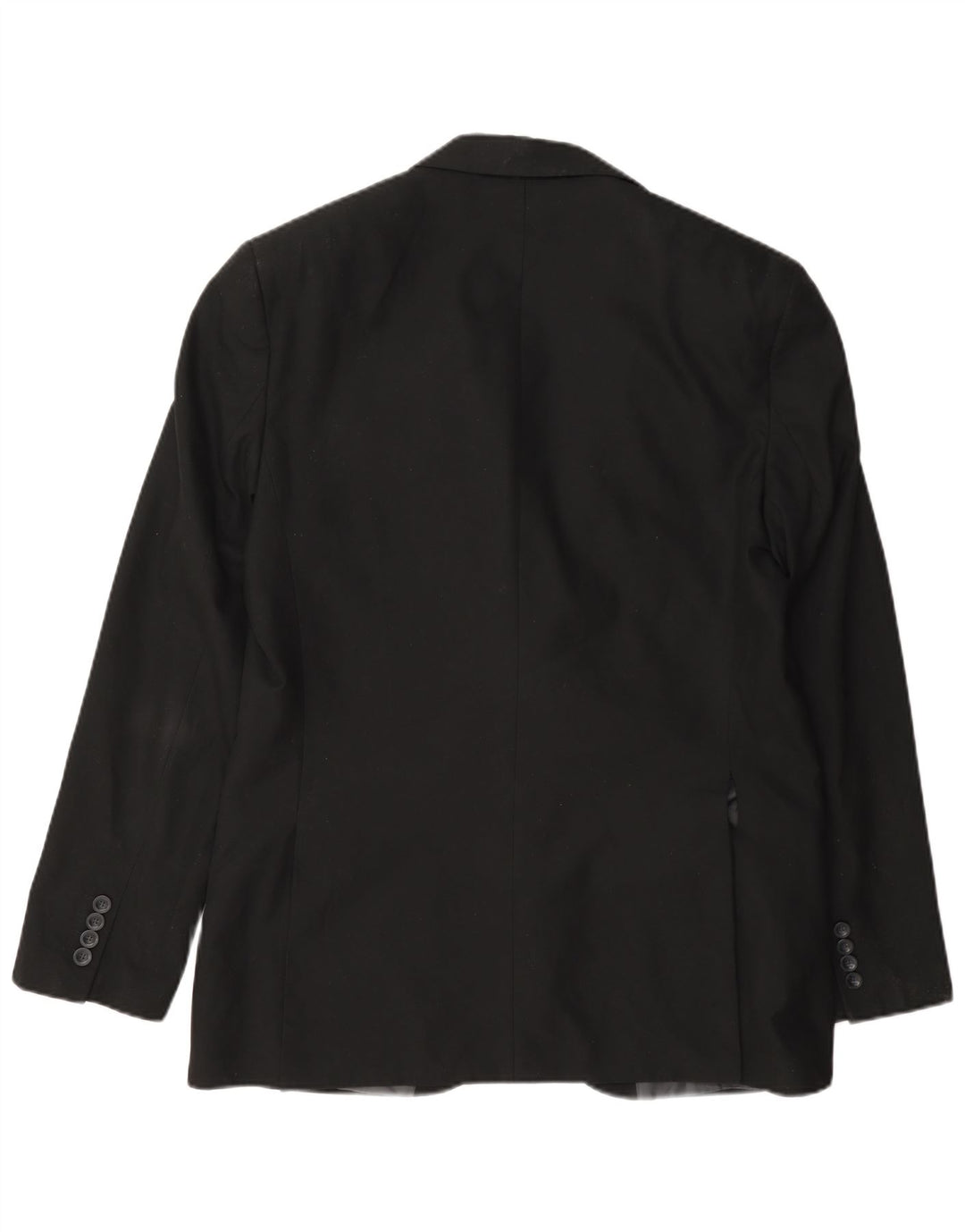 Marks & Spencer Mens 2 Button Blazer Jacket UK 40 Medium Black Polyester