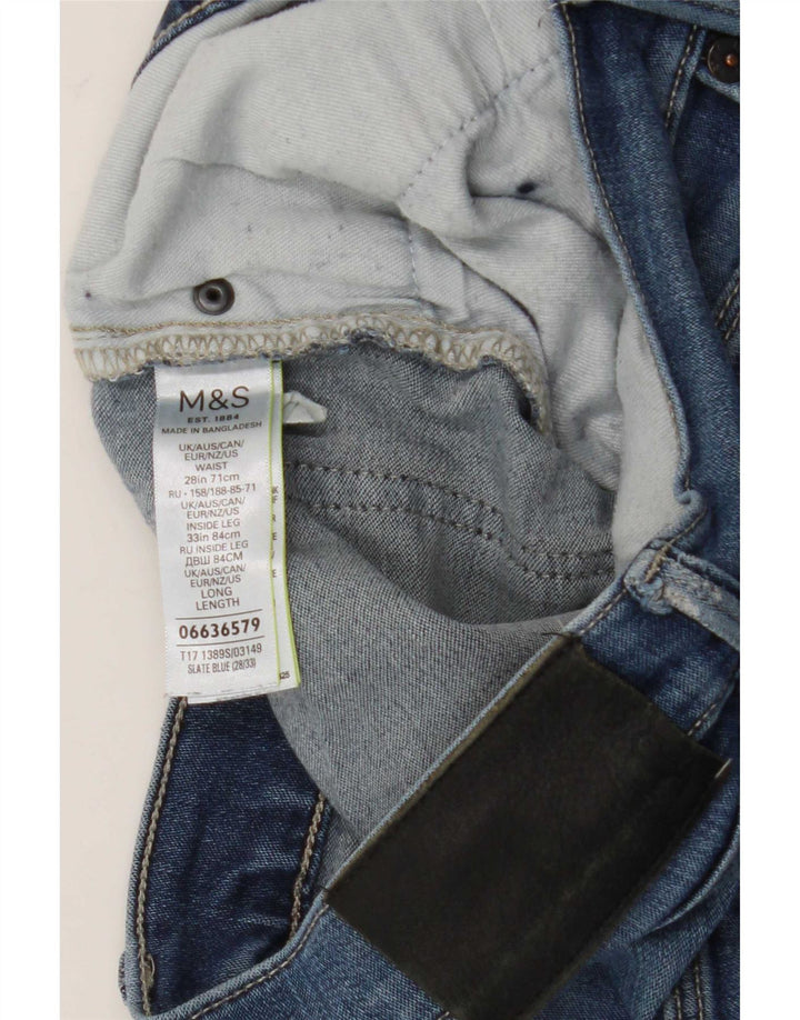Marks & Spencer Mens Distressed Slim Jeans W28 L33 Blue Cotton
