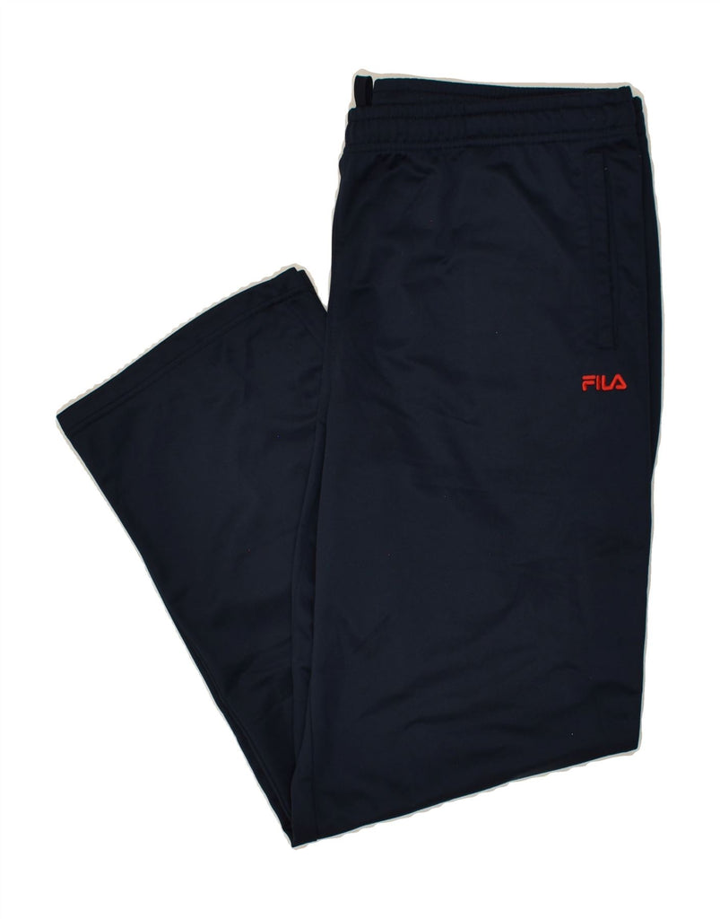 FILA Mens Tracksuit Trousers Large Navy Blue Polyester | Vintage Fila | Thrift | Second-Hand Fila | Used Clothing | Messina Hembry 