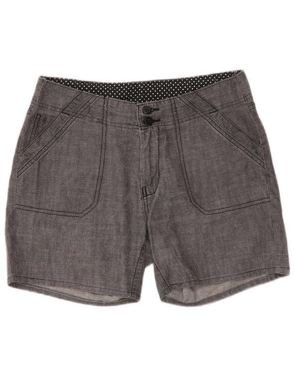 MARKS & SPENCER Womens Chino Shorts UK 12 Medium W30 Black Cotton
