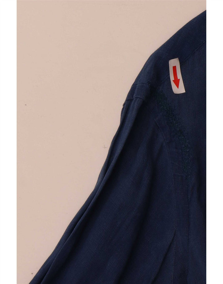 Ralph Lauren Mens Shirt Small Navy Blue Linen