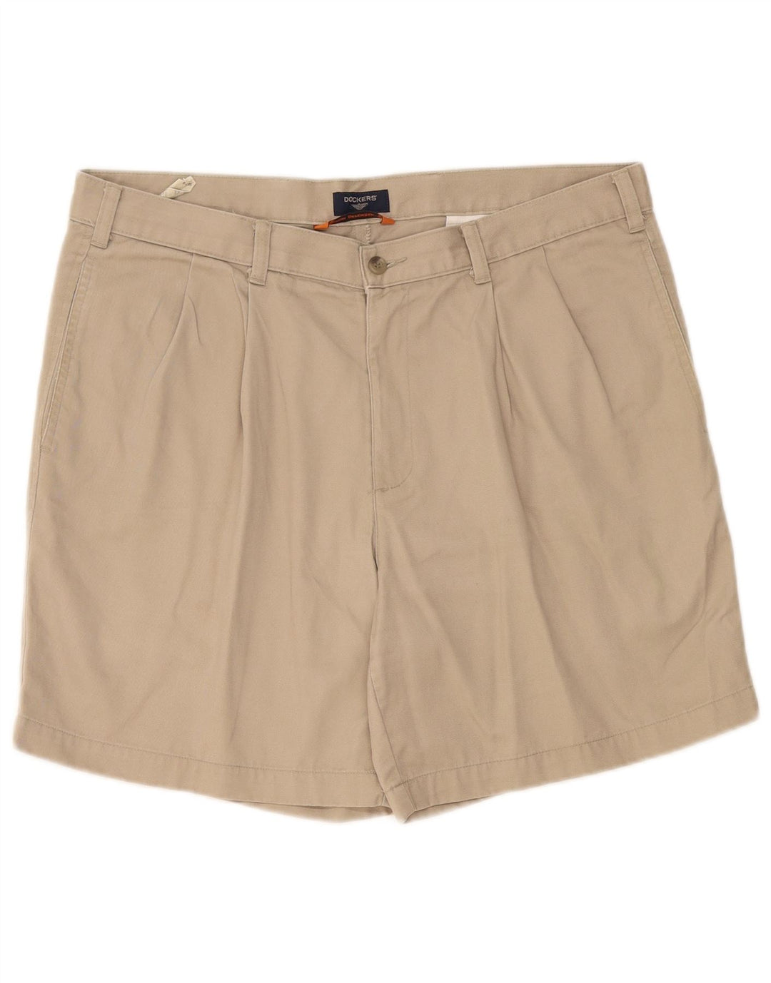 Dockers Mens Pegged Chino Shorts W36 Large Beige Cotton