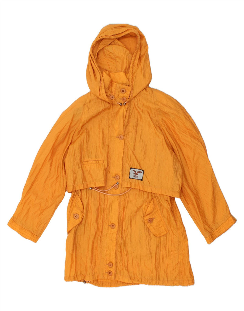 VINTAGE Womens Loose Fit Hooded Raincoat EU 40 Medium Yellow Vintage Vintage and Second-Hand Vintage from Messina Hembry 