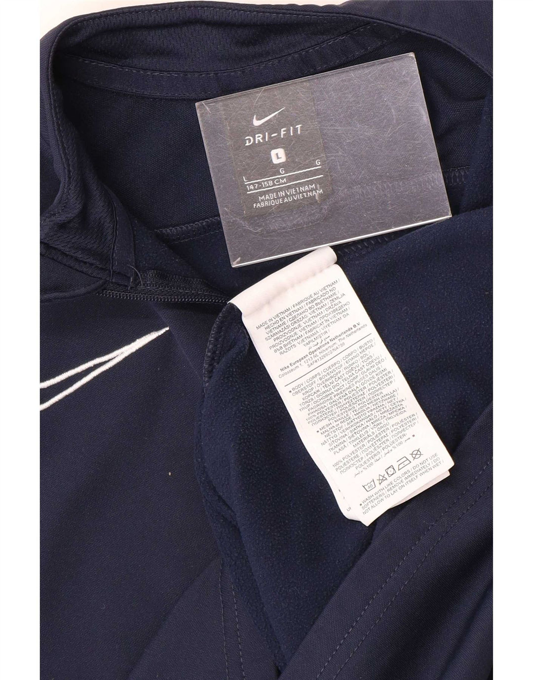 Nike Boys Dri Fit Pullover Tracksuit Top 12-13 Years Large Navy Blue