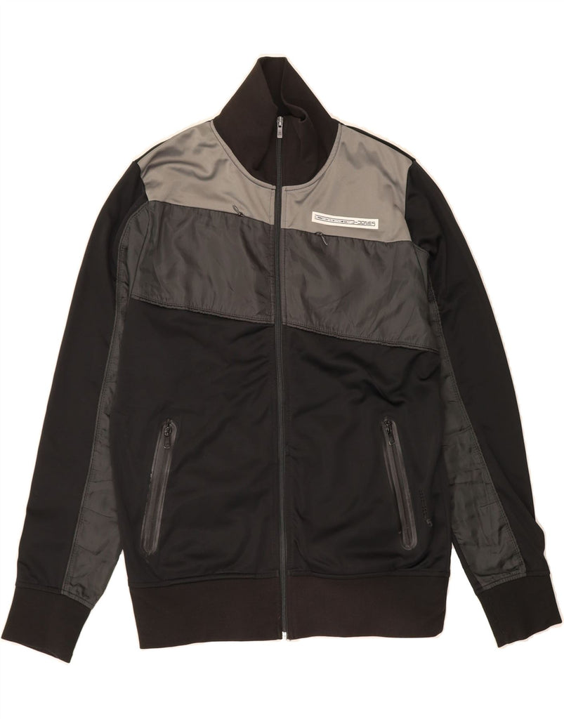 JACK & JONES Mens Tracksuit Top Jacket Medium Black Colourblock Polyester Vintage Jack & Jones and Second-Hand Jack & Jones from Messina Hembry 