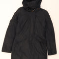 WOOLRICH Womens Hooded Padded Coat UK 6 XS Navy Blue Polyester Vintage Woolrich and Second-Hand Woolrich from Messina Hembry 