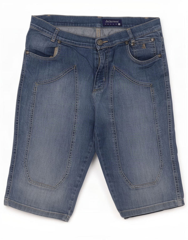 Jeckerson Womens Bermuda Denim Shorts Medium W30 Blue Cotton