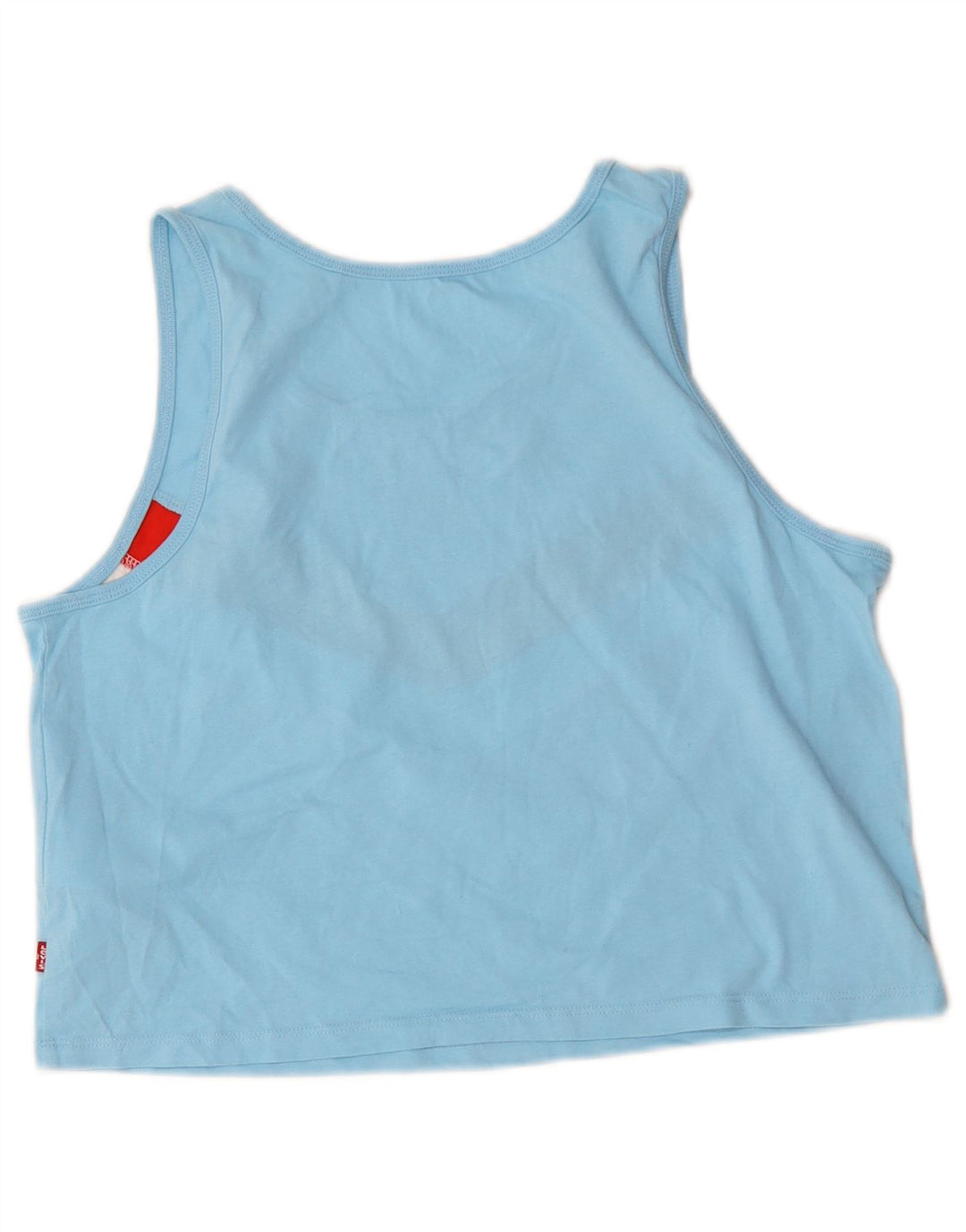 Levi's Womens Crop Vest Top UK 10 Small Blue Colourblock Cotton