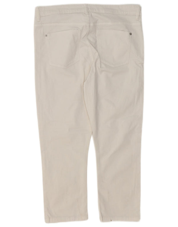Marks & Spencer Womens Super Skinny Cropped Jeans UK 14 Large W32 L22 White