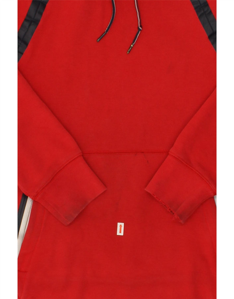 TOMMY HILFIGER Mens Hoodie Jumper Small Red Colourblock Cotton | Vintage Tommy Hilfiger | Thrift | Second-Hand Tommy Hilfiger | Used Clothing | Messina Hembry 