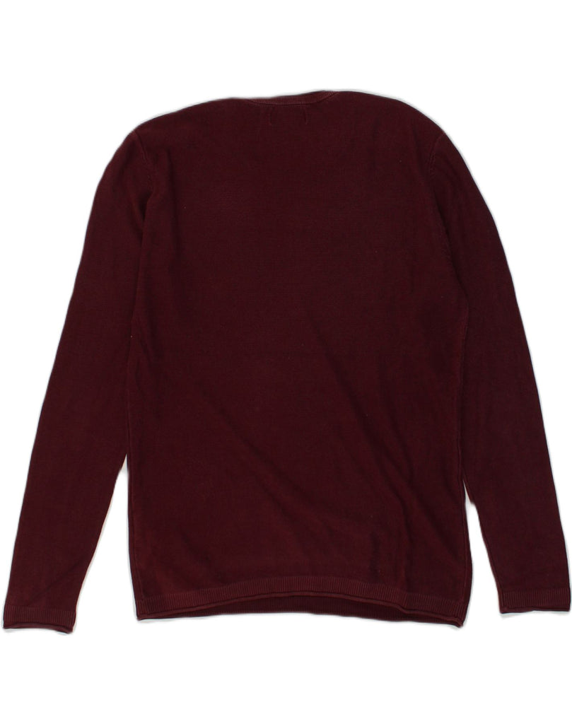 JACK & JONES Mens Originals Crew Neck Jumper Sweater Medium Burgundy | Vintage Jack & Jones | Thrift | Second-Hand Jack & Jones | Used Clothing | Messina Hembry 