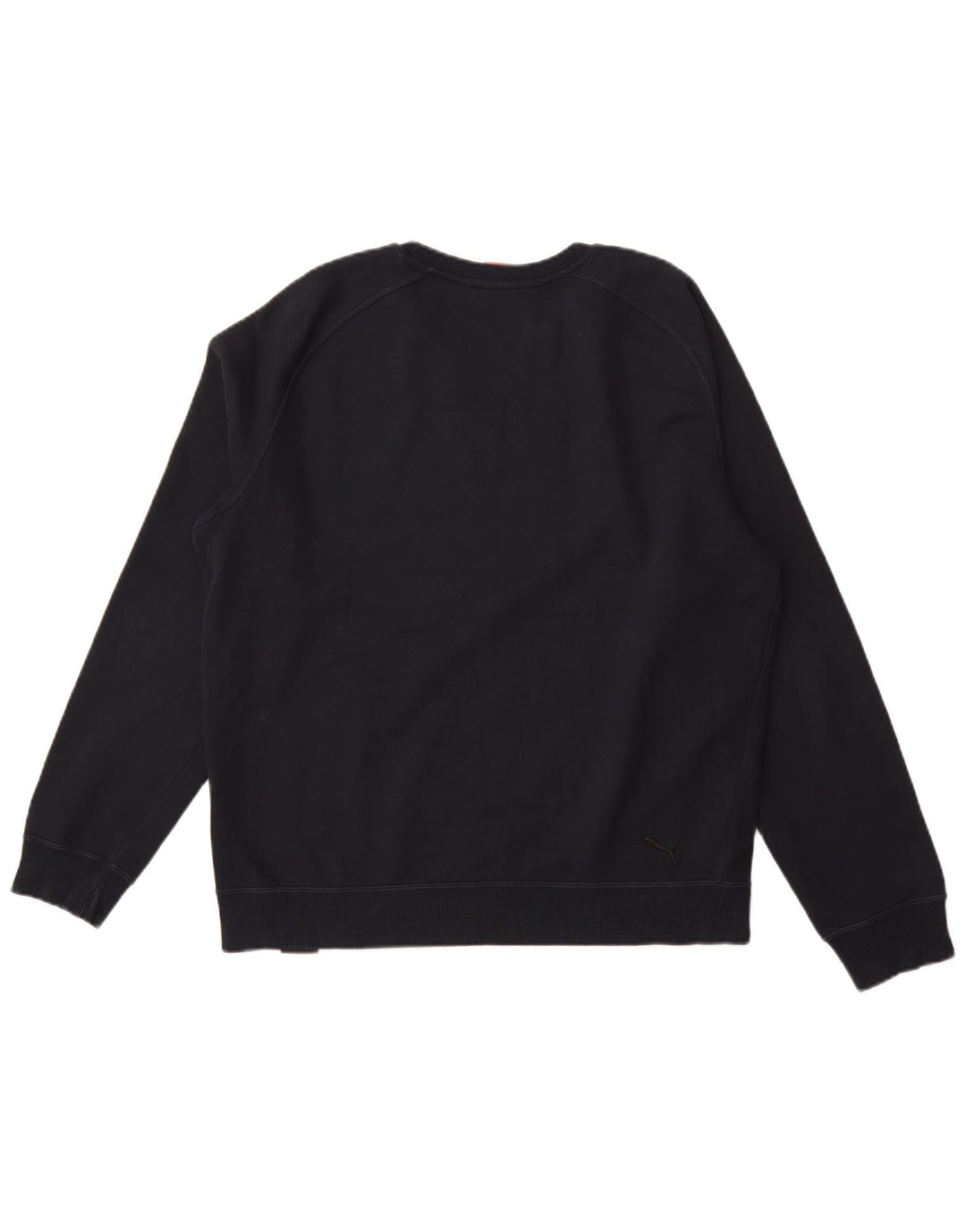 PUMA Mens Graphic Sweatshirt Jumper Large Navy Blue Cotton