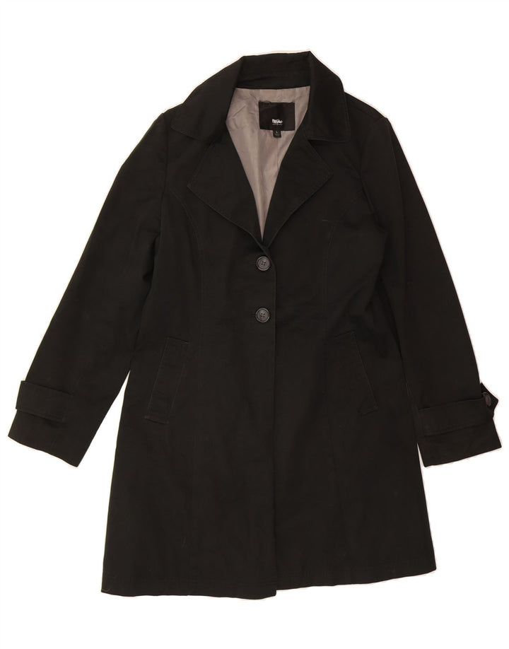 MOSSIMO Womens Overcoat UK 16 Large Black Cotton Vintage Mossimo and Second-Hand Mossimo from Messina Hembry 