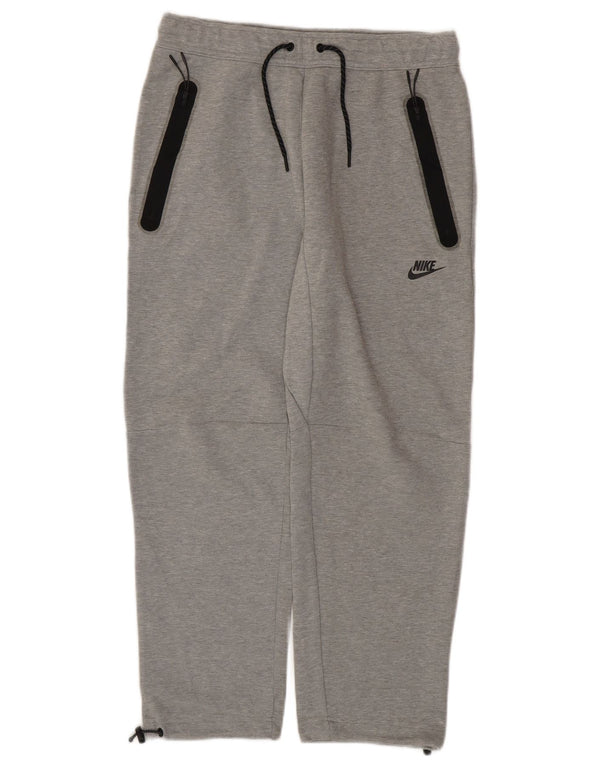 NIKE Mens Tracksuit Trousers Medium  Grey Cotton