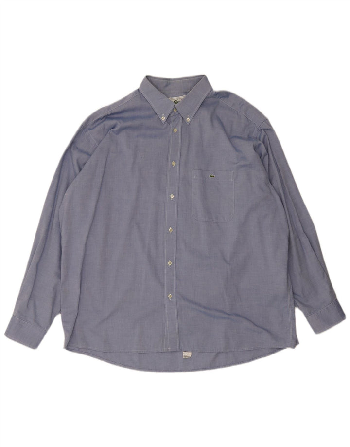 Lacoste Mens Shirt Size 45 XL Blue Cotton