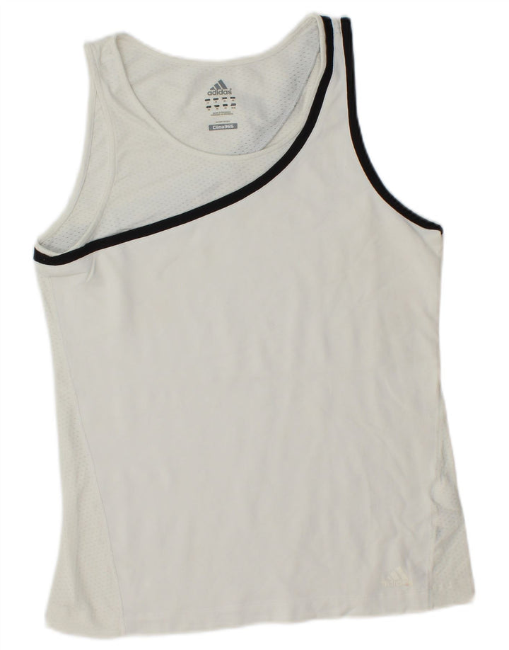Adidas Womens Climacool Vest Top UK 14 Medium White Polyester