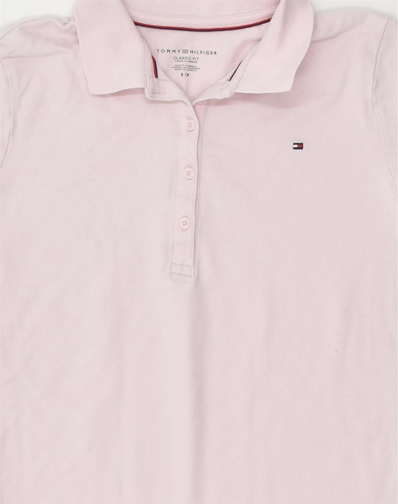 TOMMY HILFIGER Womens Classic Fit Polo Shirt UK 10 Small Pink Cotton | Vintage Tommy Hilfiger | Thrift | Second-Hand Tommy Hilfiger | Used Clothing | Messina Hembry 