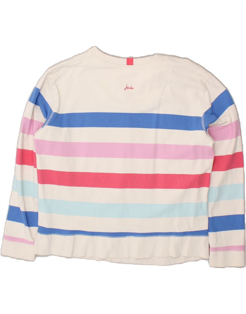 JOULES Womens Sweatshirt Jumper UK 16 Large  Multicoloured Striped Cotton | Vintage Joules | Thrift | Second-Hand Joules | Used Clothing | Messina Hembry 