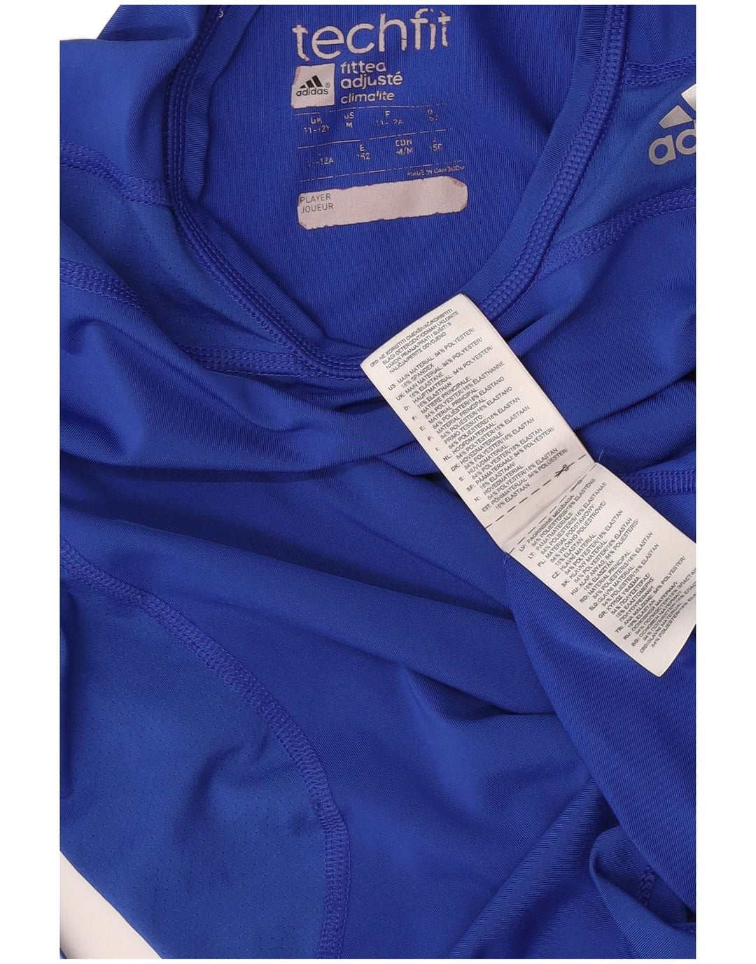 Adidas Boys Climalite Top Long Sleeve 11-12 Years Blue Polyester