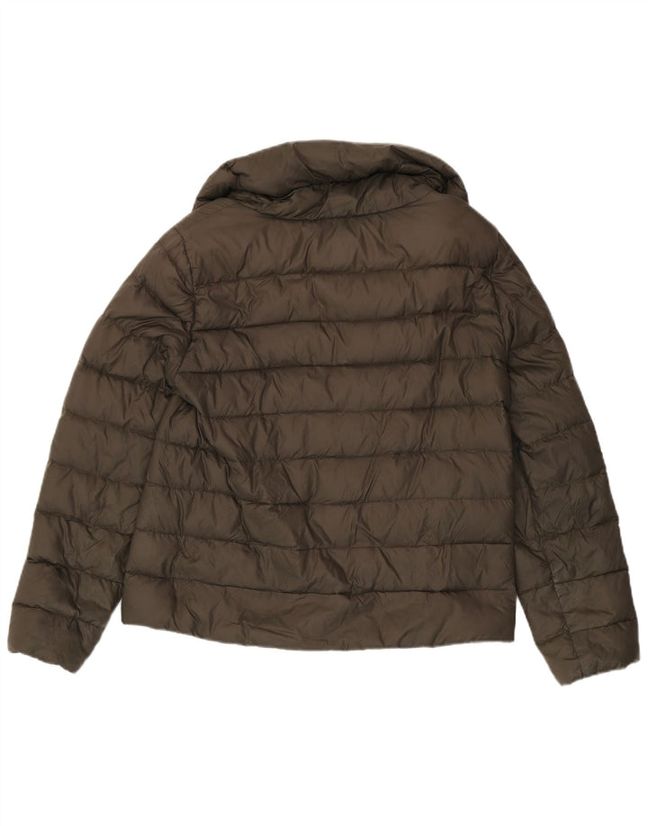 Zara Womens Padded Jacket UK 16 Large Khaki
