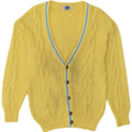 Vintage Mens Cardigan Sweater Medium Yellow