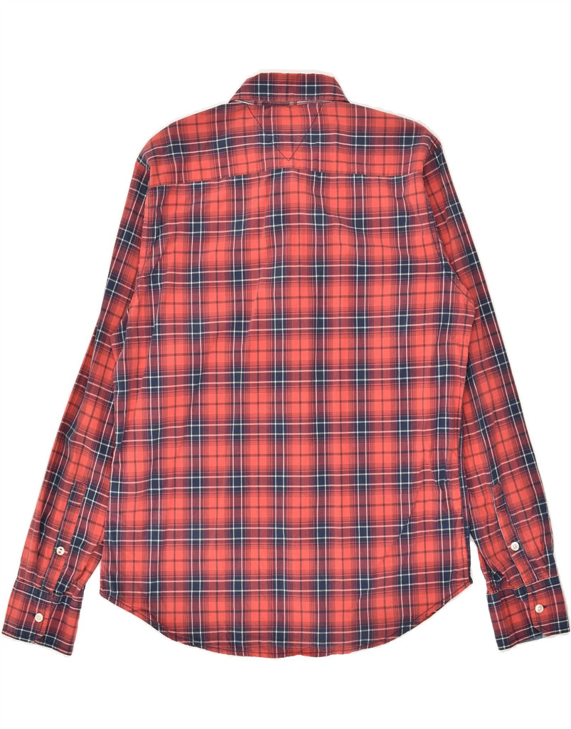 TOMMY HILFIGER Mens Shirt Large Red Check Cotton | Vintage Tommy Hilfiger | Thrift | Second-Hand Tommy Hilfiger | Used Clothing | Messina Hembry 