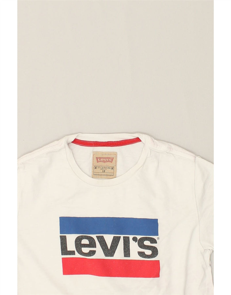 LEVI'S Boys Graphic T-Shirt Top 11-12 Years White Cotton | Vintage Levi's | Thrift | Second-Hand Levi's | Used Clothing | Messina Hembry 