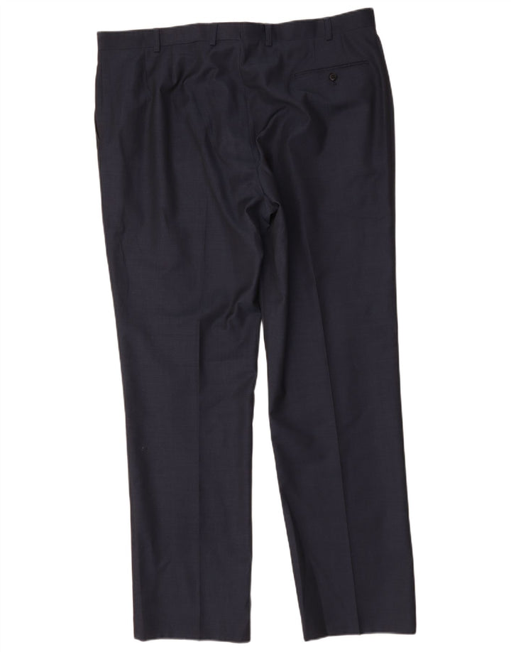 Marks & Spencer Mens Autograph Straight Suit Trousers W40 L33 Navy Blue